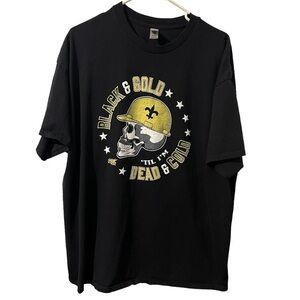 New Orleans‎ Saints Shirt Men 2XL Black NFL Football Lightweight Casual Graphic